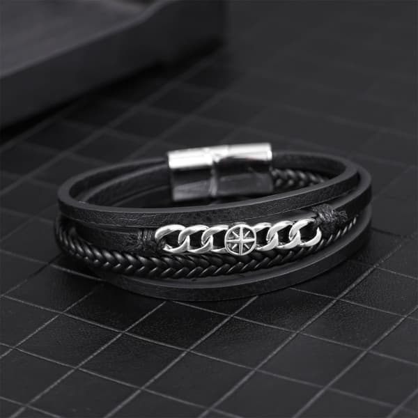 INF Svart vevd armbånd