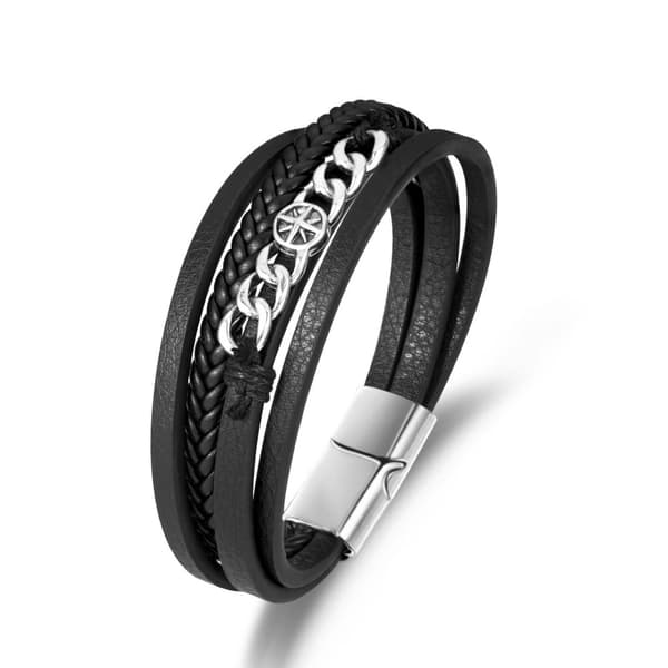 INF Svart vevd armbånd