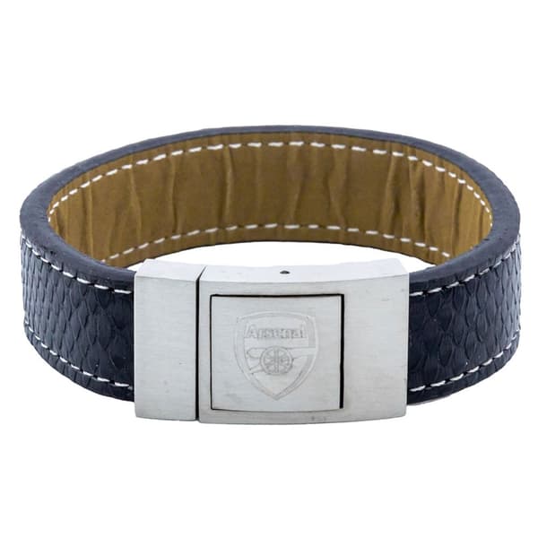 Arsenal FC Leather Stitched Bracelet