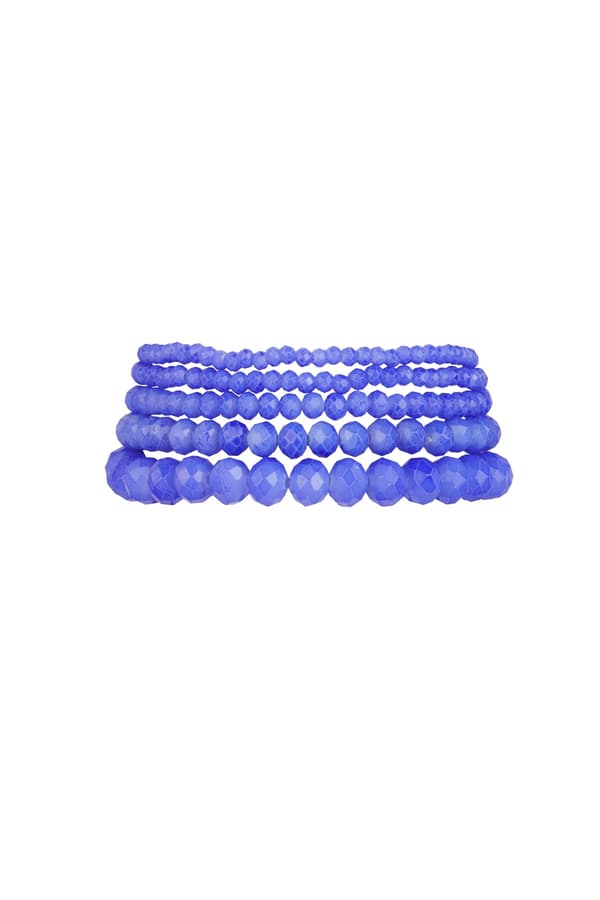 5 st Kristallarmband / Armband med Kristall - Kobolt Blå/Havsblå