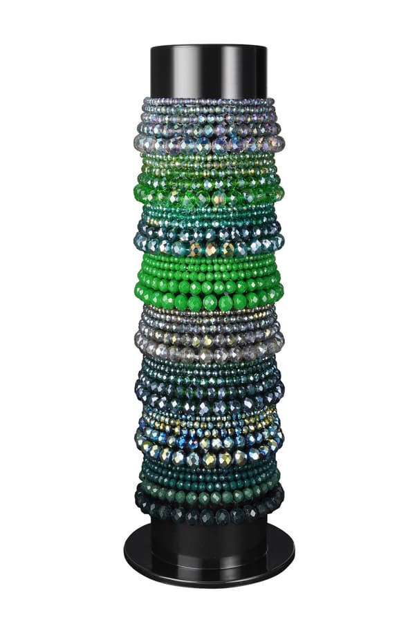 5 st Kristallarmband / Armband med Kristall - Grön