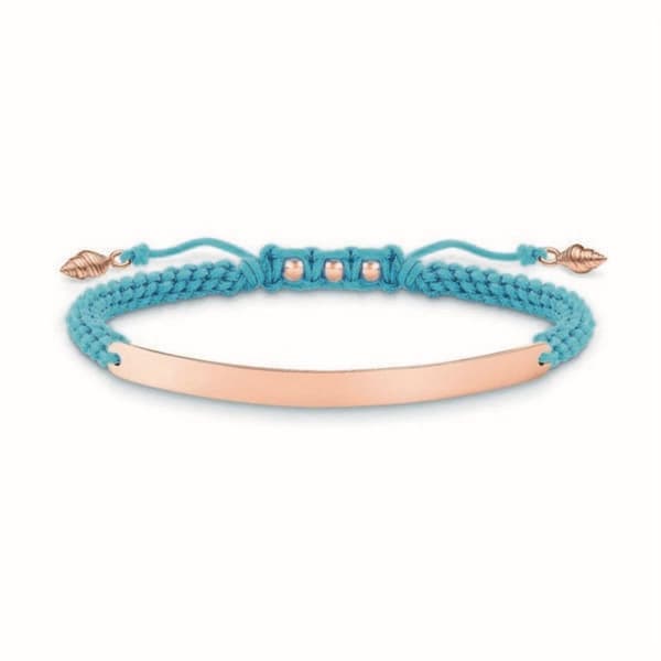Damarmband Thomas Sabo LBA0062-597-1 Blå Roséguld Silver - 12-19 cm