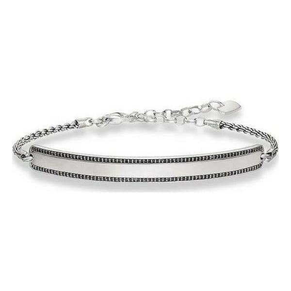 Unisexarmband Thomas Sabo LBA0009-643-11 Silvrig Svart 19 cm 15-18 cm - 15-18 cm