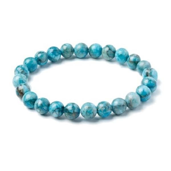 Armband - ACUZINA - Blå apatit - Natursten - 8mm - Blandat