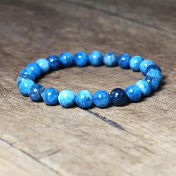 damstorlek - Armband av naturlig apatitsten i Yoga Strand för män och kvinnor, energismycken