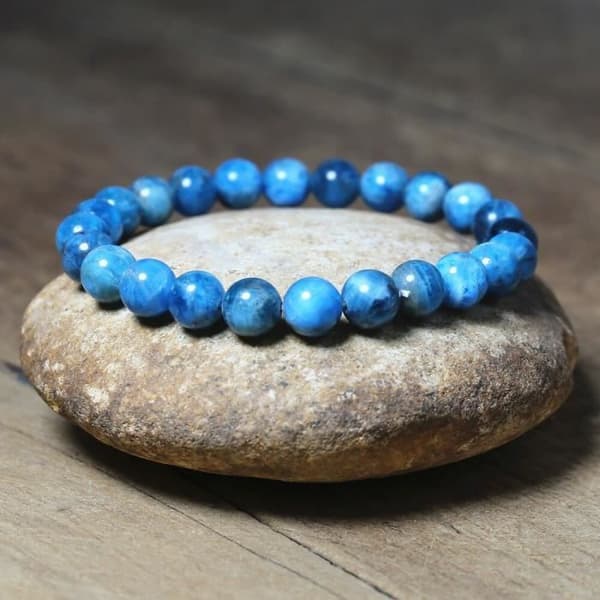 damstorlek - Armband av naturlig apatitsten i Yoga Strand för män och kvinnor, energismycken