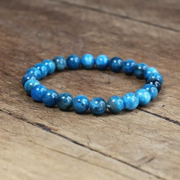damstorlek - Armband av naturlig apatitsten i Yoga Strand för män och kvinnor, energismycken