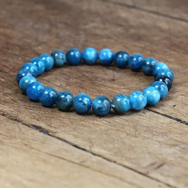 damstorlek - Armband av naturlig apatitsten i Yoga Strand för män och kvinnor, energismycken