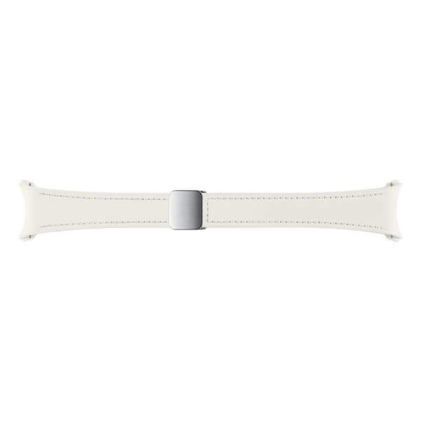 Armband - Samsung - Galaxy Watch4/5/6/7/FE - Syntetiskt läder - Kräm - Magnetisk lås