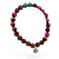 Miniatyrbild 1 av 6: Stenar och mineraler. Congo Malachite Beads Armband + Tiger Eye + Tiger Eye Tillverkat i Frankrike.