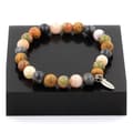 Miniatyrbild 1 av 3: Stenar och mineraler. Labradorite Beads Armband + Pink Opal + Landscape Jaspis + Unakite 8 Tillverkad i Frankrike.