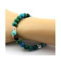 Miniatyrbild 2 av 6: Stenar och mineraler. Red Tiger Eye Beads Armband + Chrysocolla + Turkos + Quartz Made in France.