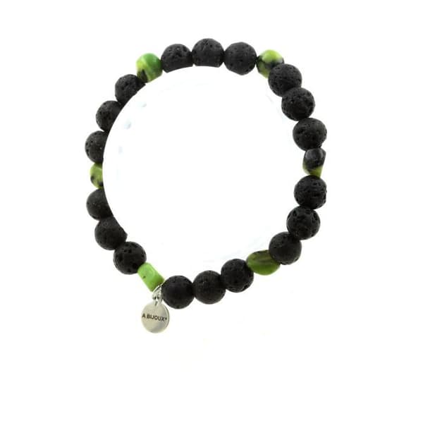 Jade Nephrite Armband - ABIJOUX - 8mm - Längd 19-20cm - Unisex - Tillverkad i Frankrike