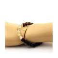 Miniatyrbild 2 av 6: Stenar och mineraler. Golden Rutile Quartz Armband from Brazil + Matte Black Onyx Beads + Wood Made in France.