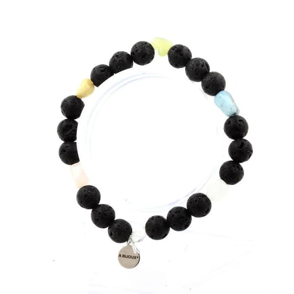 Armband - ABIJOUX - Morganit Beryll - Lavaperlor - 8mm - Längd 19-20cm