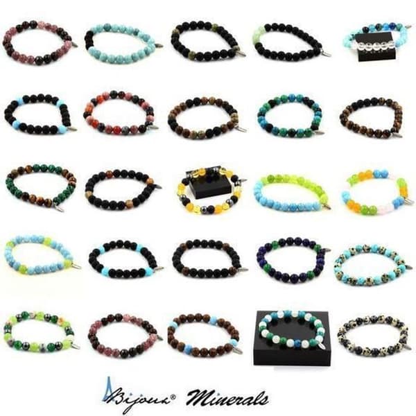 Armband - ABIJOUX - Äkta bärnsten - 8 mm träpärlor - Längd 19-20 cm - Unisex