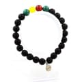Miniatyrbild 1 av 6: Stenar och mineraler. Congo Malachite Beads Armband + Yellow Agate + Red Agate + Onyx Tillverkat i Frankrike.