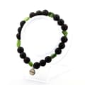 Miniatyrbild 1 av 4: Armband - ABIJOUX - Sibirisk jade nephrit - Lava pärlor 8mm - Längd 19-20cm - Unisex