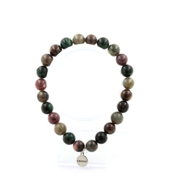 Armband - ABIJOUX - Rubin, Smaragd, Saphir - Längd 19-20 cm - 8 mm - Unisex
