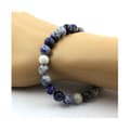 Miniatyrbild 3 av 3: Stenar och mineraler. Sodalite + Howlite Beads Armband 8 mm. Tillverkad i Frankrike.