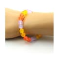 Miniatyrbild 2 av 6: Stenar och mineraler. Orange Kalcedon Beads Armband + Lavendel Kalcedon + Gul Agat 8 Tillverkad i Frankrike.