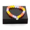 Miniatyrbild 1 av 6: Stenar och mineraler. Orange Kalcedon Beads Armband + Lavendel Kalcedon + Gul Agat 8 Tillverkad i Frankrike.