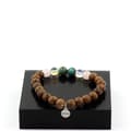 Miniatyrbild 1 av 6: Stenar och mineraler. Namibian Chrysocolla Beads Armband + Titanium Quartz + Rose Quartz + Made in France.