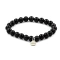 Miniatyrbild 1 av 6: Stenar och mineraler. Svart Obsidian Beads Armband 8 mm. Tillverkad i Frankrike.