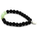 Miniatyrbild 1 av 2: Stenar och mineraler. Mattsvart Onyx + Aventurine Beads Armband 8 mm. Tillverkad i Frankrike.