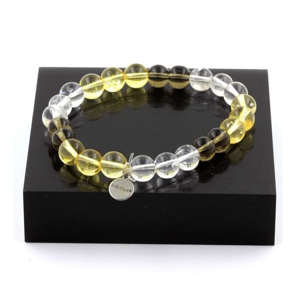 Armband - ABIJOUX - 8 mm - Kvarts - Citrin - Rökigt kvarts