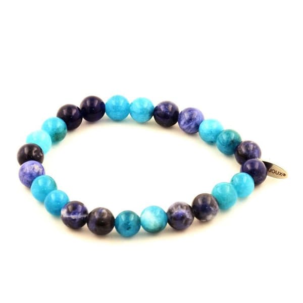 Armbands - A Bijoux - Apatit Sodalit - 8 mm - Längd 19-20 cm - Tillverkad i Frankrike