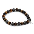 Miniatyrbild 1 av 3: Stenar och mineraler. Labradorite + Tiger Eye Beads Armband 8 mm. Tillverkad i Frankrike.