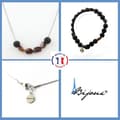 Miniatyrbild 1 av 4: Stenar och mineraler. Smyckesset Armband Halsband Pietersite Beads från USA + Lava 8 mm. Anpassningsbar storlek.