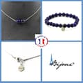 Miniatyrbild 1 av 4: Stenar och mineraler. Smyckesset Armband Halsband 2 Lapis Lazuli Pärlor 8 mm. Kedja i anpassningsbar storlek.