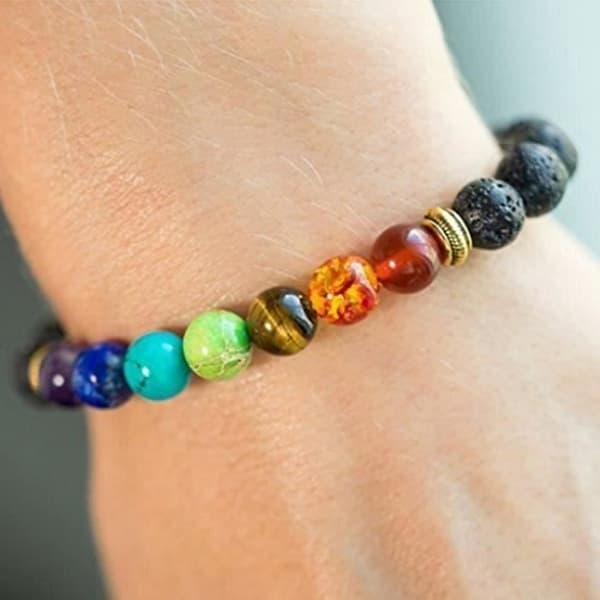Armband - Agat - 7 Chakran - Energi - Läkning - Skydd