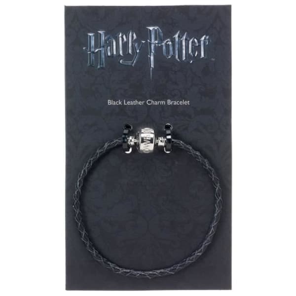 Armband - HARRY POTTER - Slider Charm - Läder - Svart - Blandat