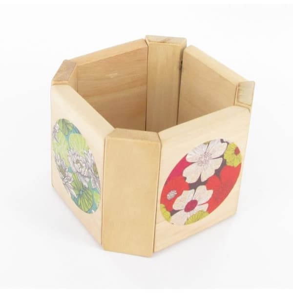 Armband - Fanny Fouks - Flerfärgad - Japanska tryck - Elastisk - Trä
