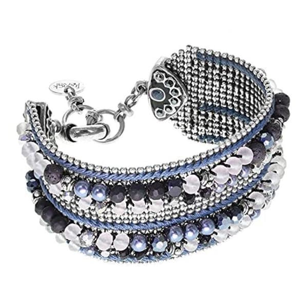 Armband - Franck Herval - Blå - Silver - 18 cm - SWAROVSKI ELEMENTS kristaller