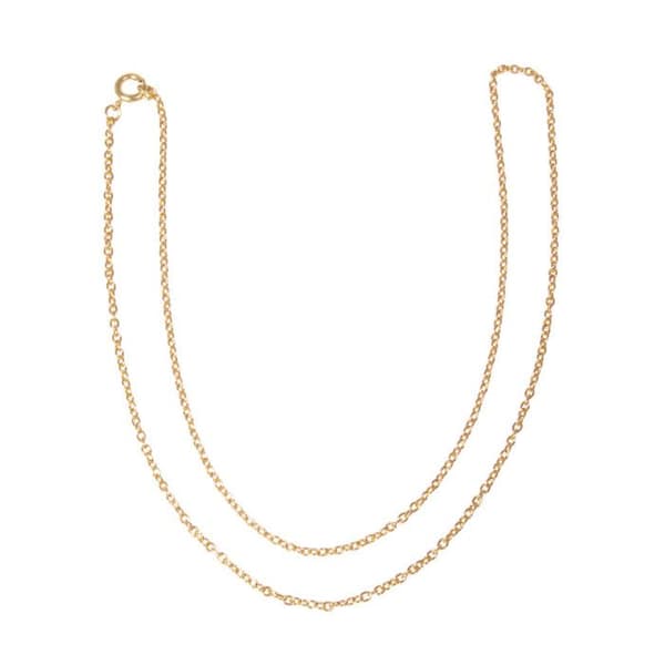 Guld kedja 50cm 2x3mm