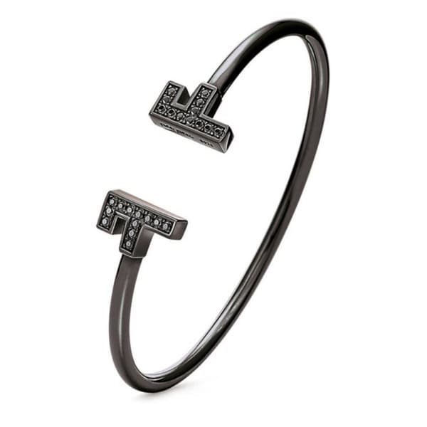 Armband Folli Follie F Sterlingsilver (Ø 58 mm) - Svart