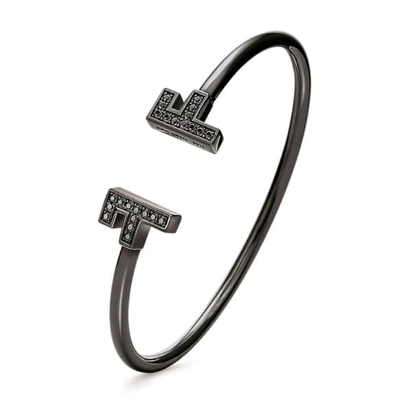 Armband Folli Follie F Sterlingsilver (Ø 58 mm) - Svart