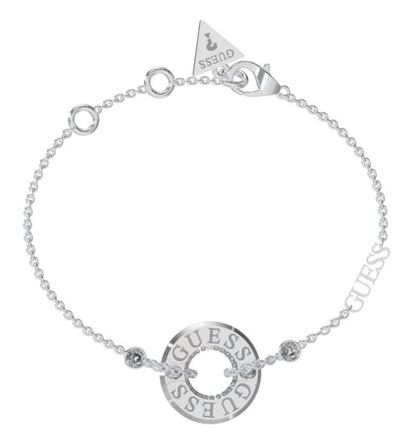 Armband - GUESS - Just Guess Logotyp - Silver - Metall - Dam