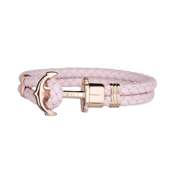 PAUL HEWITT armring i rosa läder 146411