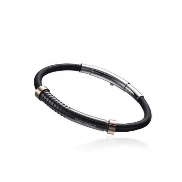 Armband - Time Force - TS5096BR23 - Gummi - Svart - 21 cm