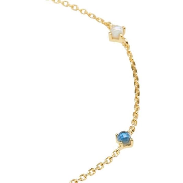 P D Paola 925 Sterling Silver Guldfärg Marinblå armband PU01-054-U