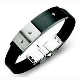 Armband herr - BREIL - TRIBE JEWELS DOMINO TJ0539 - Rostfritt stål - Svart - Vuxen