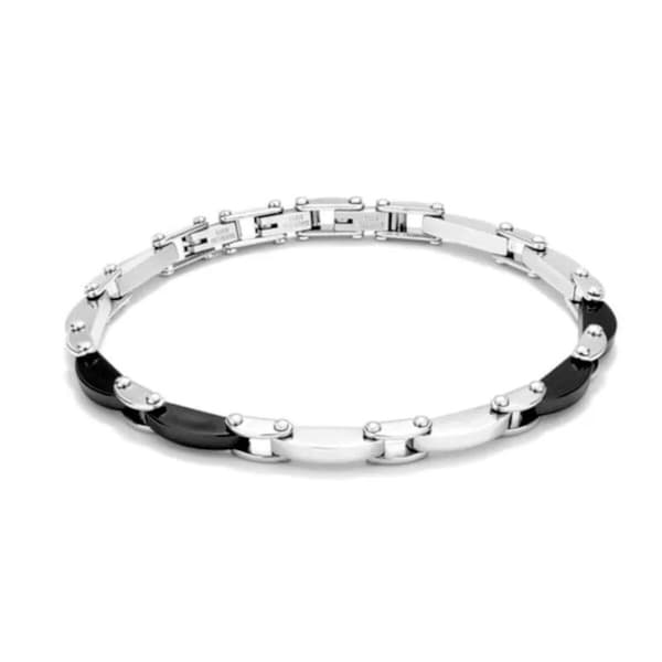 Miesten rannekorut Radiant RH000003 Musta Hopeinen