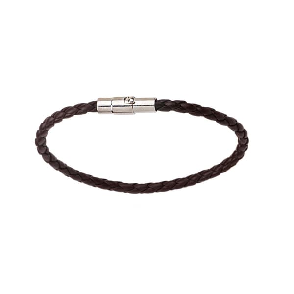 Stilig lær armbånd med magnetisk lås for menn
