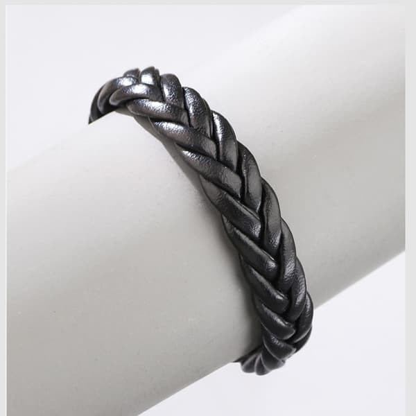 INF Handgjort Läderarmband med Tigeröga och Naturstenar