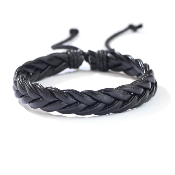 INF Handgjort Läderarmband med Tigeröga och Naturstenar